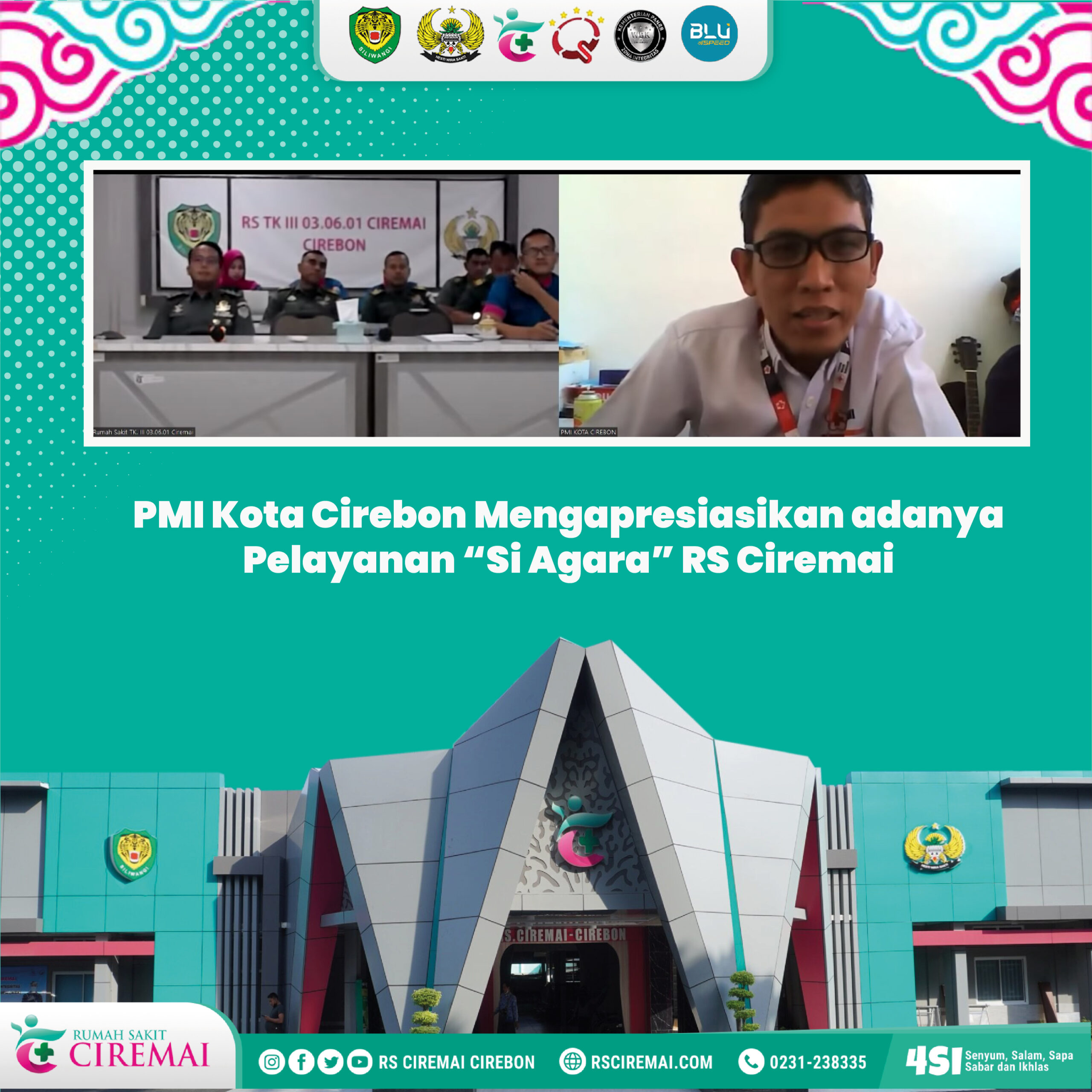 PMI Kota Cirebon Mengapresiasikan adanya Pelayanan “Si Agara” RS Ciremai